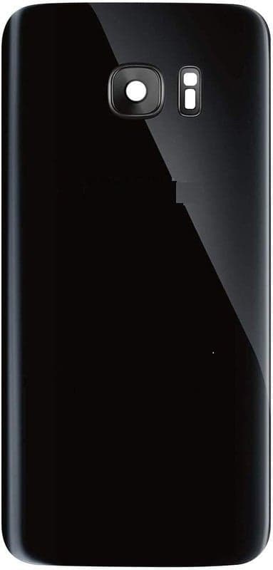 Back Panel With Lens for Samsung Galaxy S7 Edge Black - image 1