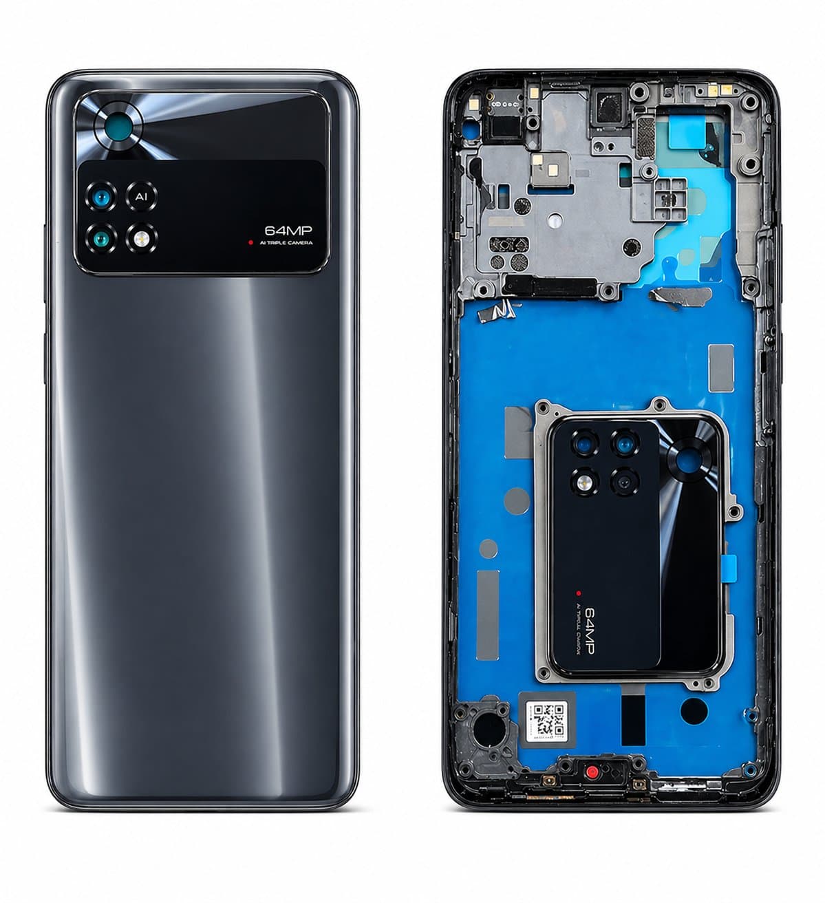 Battery Door Back Panel Housing for Poco M4 Pro (4G) : Black - image 1