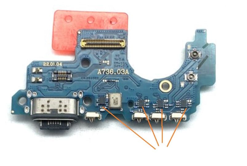 Charging Port Connector Board Flex for Samsung Galaxy A73 5G 2022 / A736F - image 1