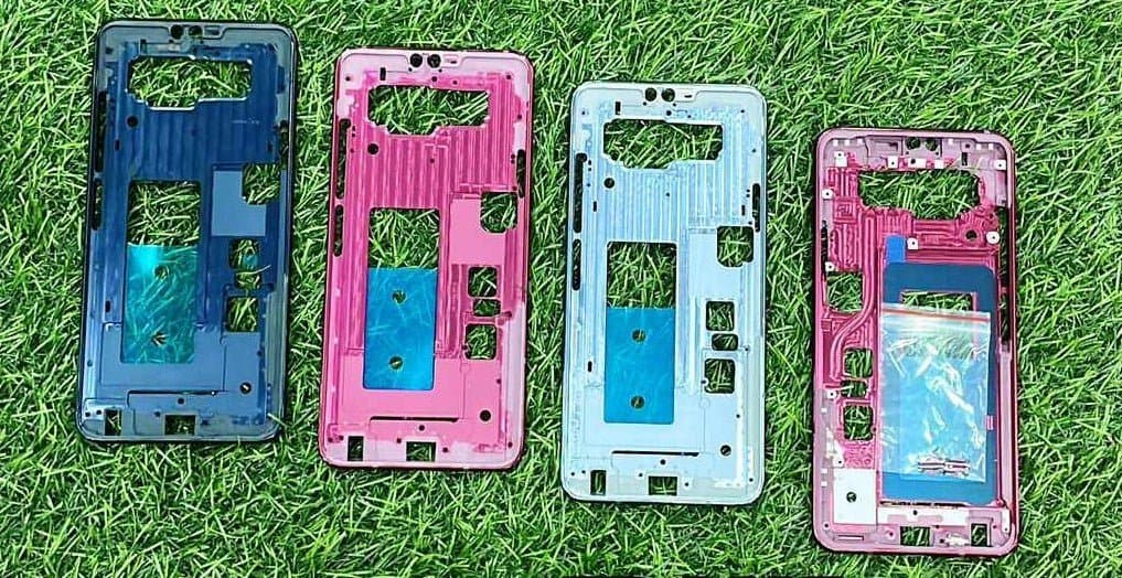 Lcd Frame Middle Chassis for LG V40 Blue - image 1