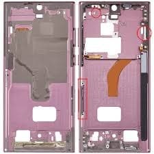 Mozomart Lcd Display Middle Frame for Samsung Galaxy S22 Ultra : Burgundy - image 1