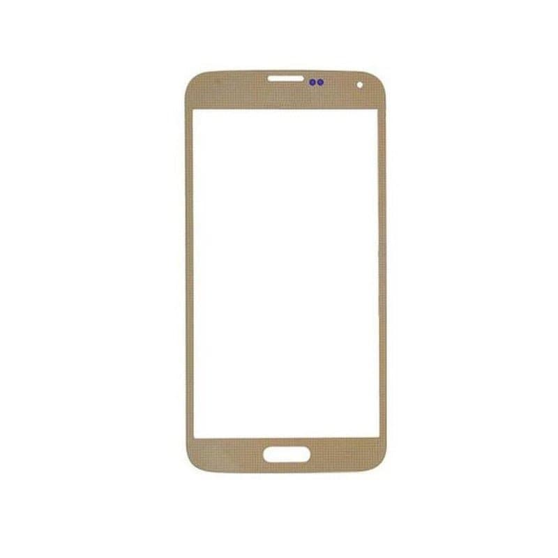 Mozomart Touch Screen Front Glass for Samsung Galaxy S5 Gold - image 1