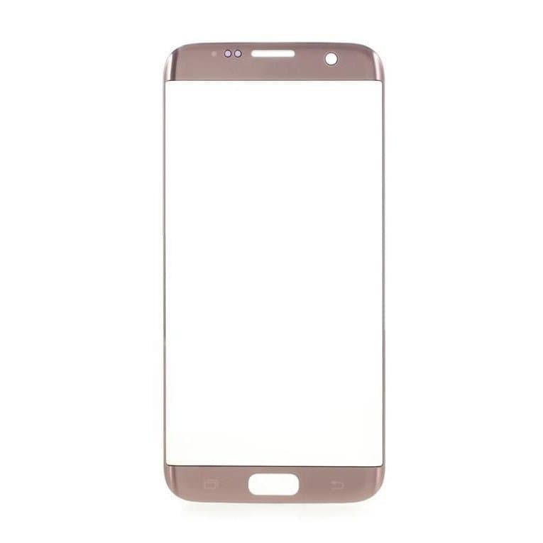 Mozomart Touch Screen Front Glass for Samsung Galaxy S7 Edge Rose Gold - image 1