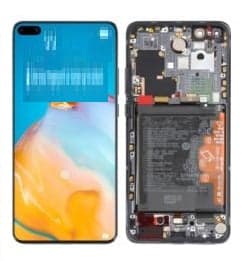 OLED Lcd Display Combo Folder with Frame for Huawei P40 Pro Black - image 1