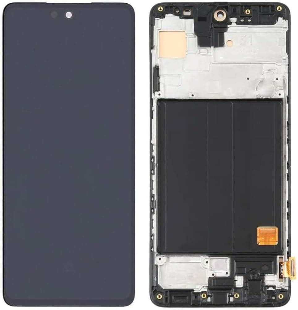OLED Lcd Display Combo Folder with Frame for Samsung Galaxy A51 Black - image 1