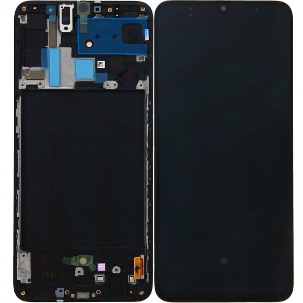 OLED Lcd Display Combo Folder with Frame for Samsung Galaxy A70 Black - image 1