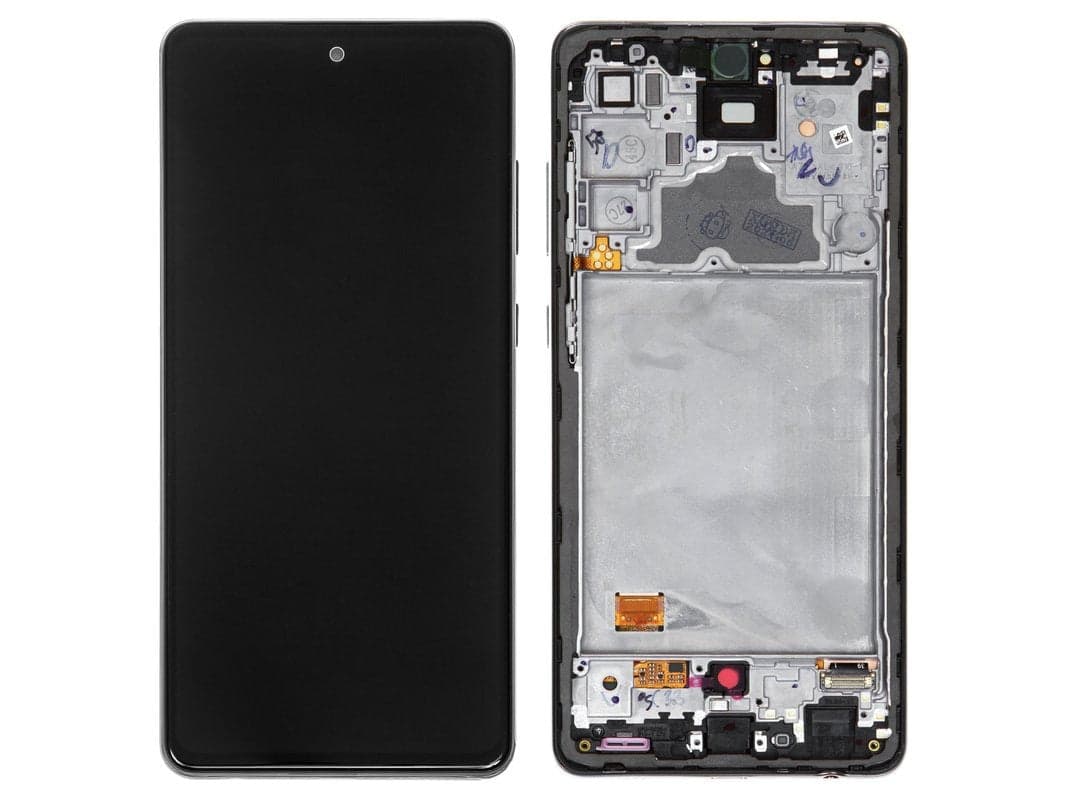 OLED Lcd Display Combo Folder with Frame for Samsung Galaxy A72 Black - image 1