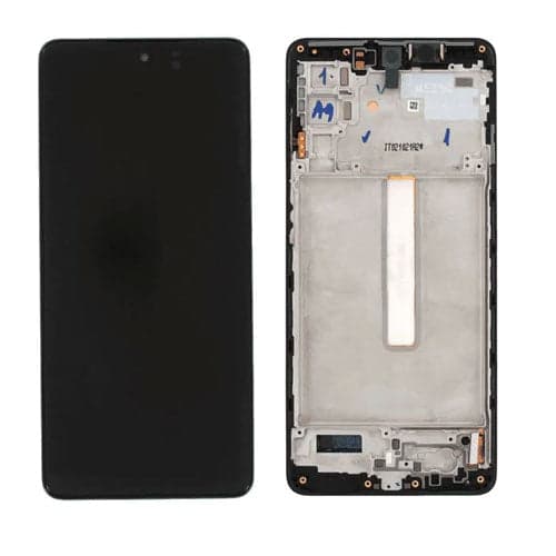 OLED Lcd Display Combo Folder with Frame for Samsung Galaxy M52 Black - image 1