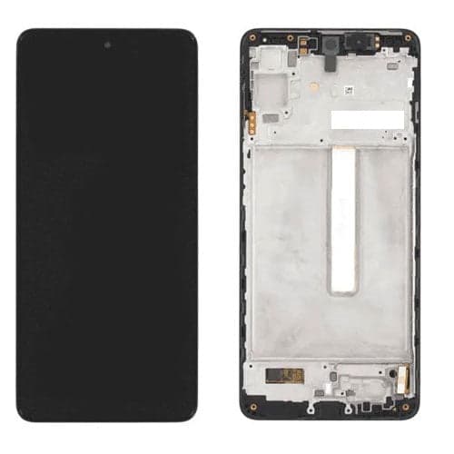 OLED Lcd Display Combo Folder with Frame for Samsung Galaxy M53 Black - image 1