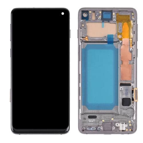 OLED Lcd Display Combo Folder with Frame for Samsung Galaxy S10 Black - image 1