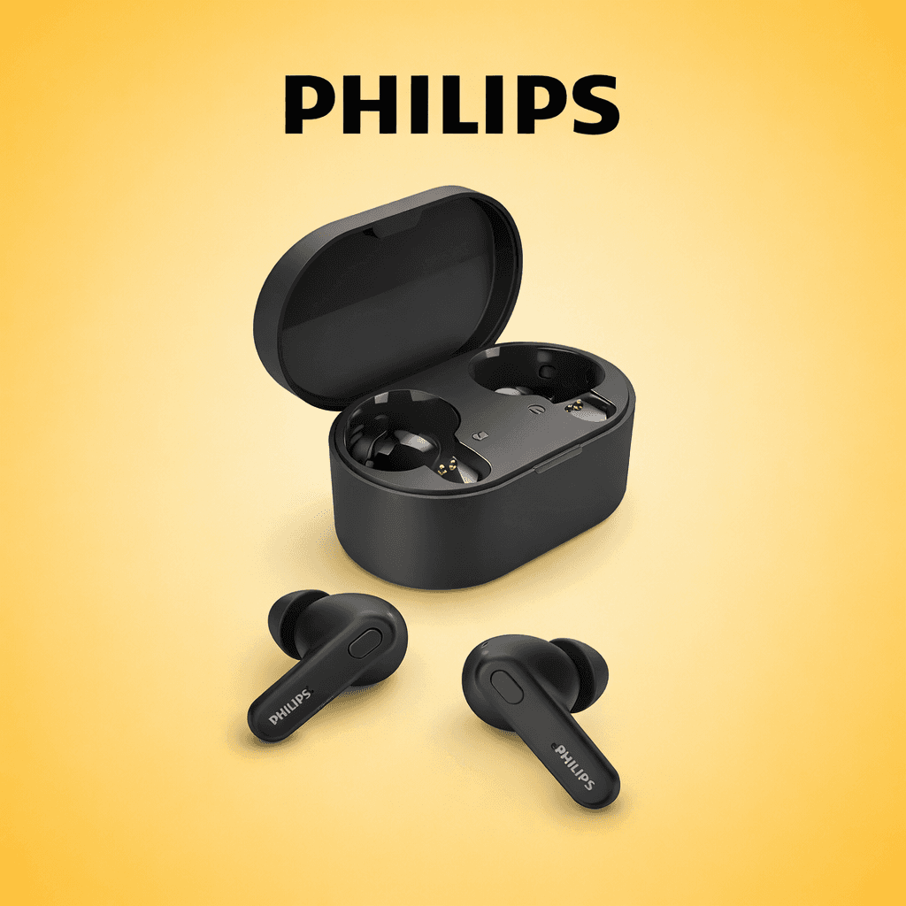 Philips TAT1108 Replacement Left/Right Earbud & Charging Case — Black / Left Side - image 1