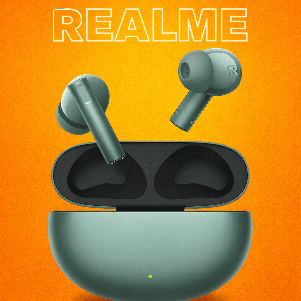 Realme Buds Air 6 {Single Parts} Replacement Left/Right Earbud & Charging Case — Charging case / Silver - image 1