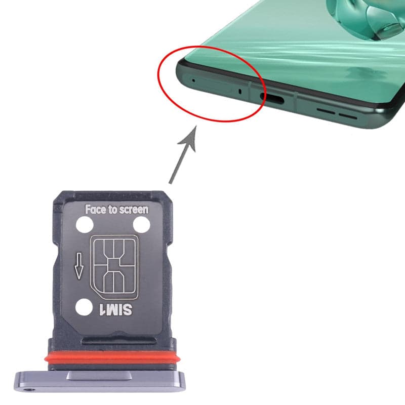 Sim Tray Slot Holder for OnePlus 12 Silver - image 1