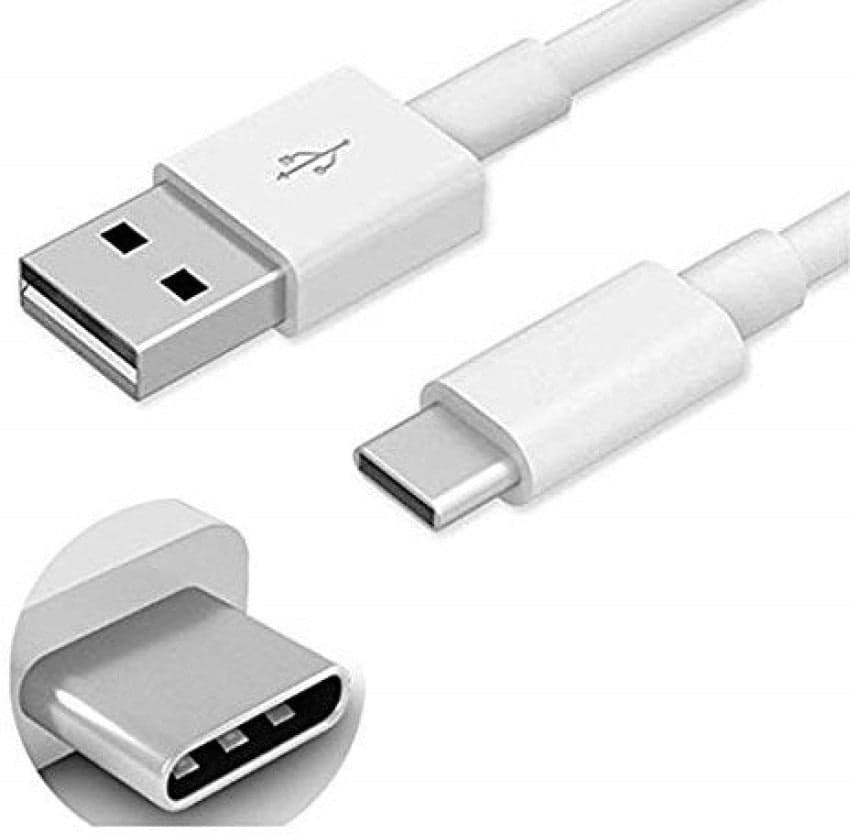 Type-C Data Cable Fast Charging, Data Transfer for All Device 90 CM White (3 Months Warranty) - image 1